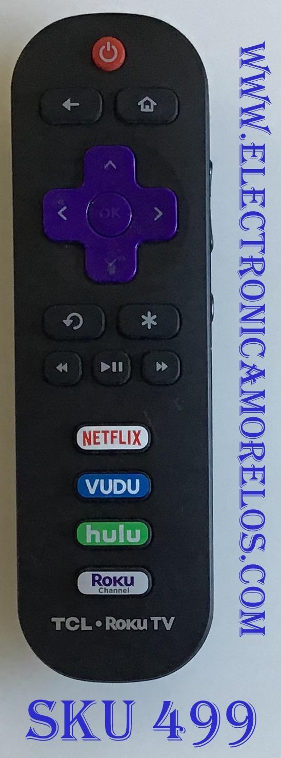 CONTROL ORIGINAL PARA TV TCL ROKU TV / NUMERO DE PARTE RC280 / GZL-P20055-C08  / GZL-P20055-C03 / BS-3 / BS-017030101X4A / 21001-000011 / 06-IRPT20-WRC280J / ROKU CHANEL